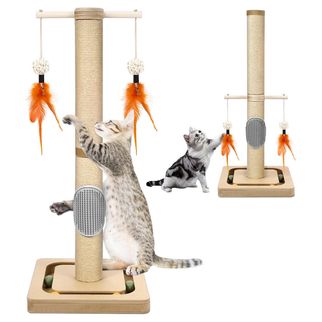 GiliGlue 27" Premium Floral Cat Tree - 3-in-1 Activity Center for Kittens & Adult Cats