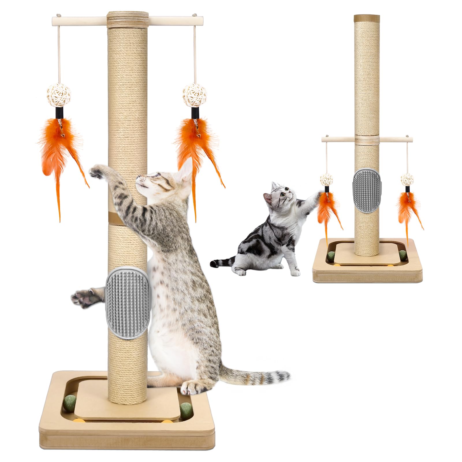 GiliGlue 27" Premium Floral Cat Tree - 3-in-1 Activity Center for Kittens & Adult Cats