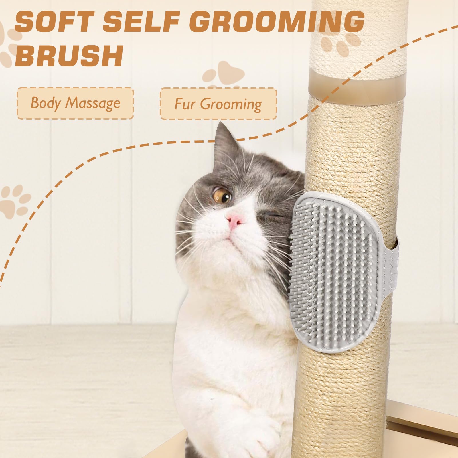 GiliGlue 27" Premium Floral Cat Tree - 3-in-1 Activity Center for Kittens & Adult Cats