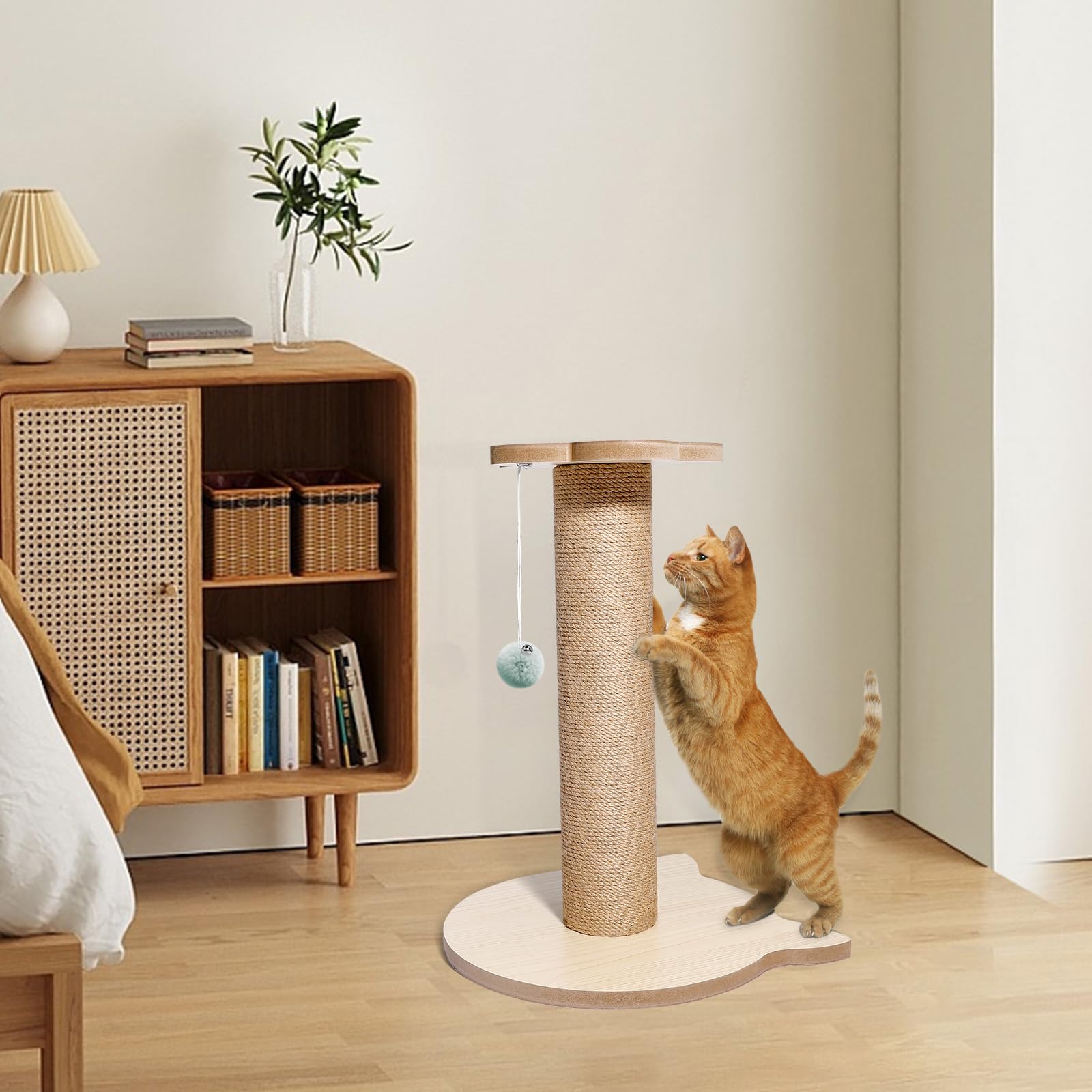 Bloom Series Floral Cat Scratching Post - 18" Pink