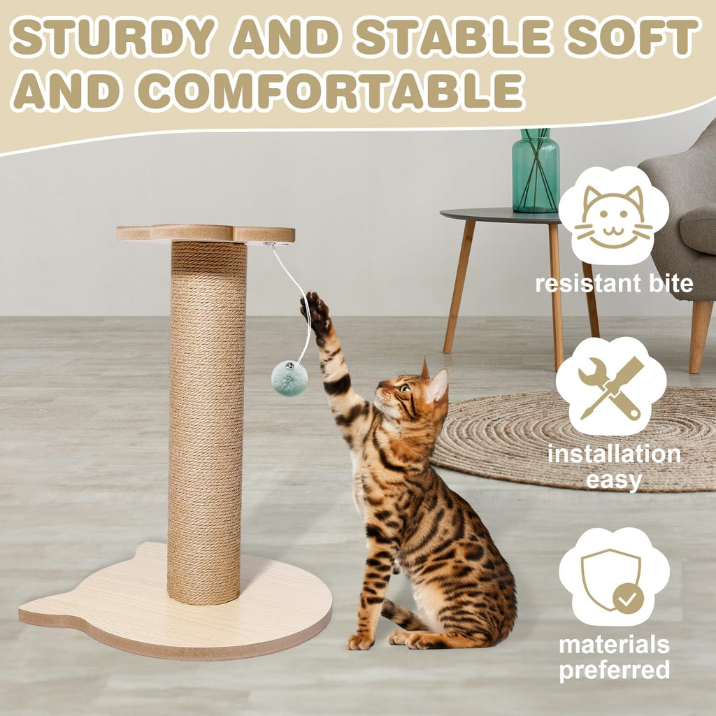 Bloom Series Floral Cat Scratching Post - 18" Pink