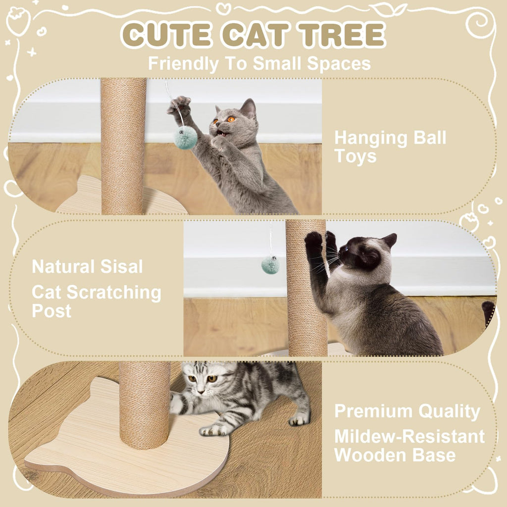 Bloom Series Floral Cat Scratching Post - 18" Pink