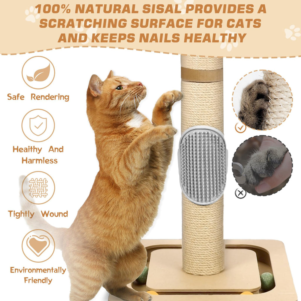 GiliGlue 27" Premium Floral Cat Tree - 3-in-1 Activity Center for Kittens & Adult Cats